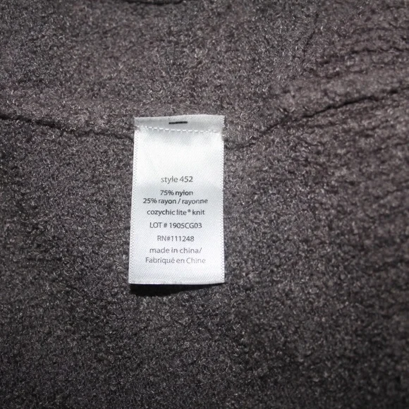 Barefoot Dreams Cozychic Lite Taupe Brown Circle Sweater Cardigan M - Picture 5 of 5